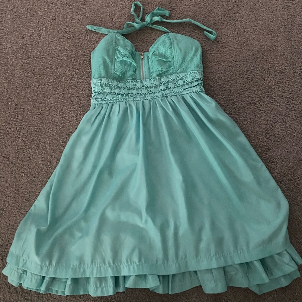 Mint Green Halter Dress